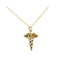 Pikkukuva 2 / 5: Ketju Caduceus Hermes-sauva, Aeskulap-sauva: Lääkäri, tiede, biologia 925 hopea