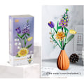 Miniatyrbillede 2 af 5: Mini Bricks Blomsterbuket Byggesæt, Kunstige Blomster, DIY Unik Dekoration Hjem, 534 Dele Botanisk Samling
