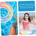 Miniatyrbilde 3 av 5: Regnbue svømmering utendørs sommer oppblåsbar basseng oppblåsbar svømmering svømme innertube svømmering utendørs