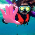 Pikkukuva 3 / 5: 1,5 mm neopreeni sukellus hanskat liukumattomat märkäpuvun hanskat miehille naisille vesihanskat sukellukseen snorklaukseen - Pinkki M