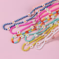Miniatyrbilde 5 av 5: Fargerike Perler Blomst Choker Halskjede For Kvinner Jenter Boho Choker