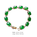 Miniatyrbillede 2 af 3: 1 stk. Dame Smaragd Armbånd Malay Jade Armbånd Håndledsdekoration (assorteret farve)