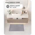 Miniatyrbilde 5 av 5: 20\"x32\" Chenille Baderomtepper - Farge G Tynt Baderomtepper Passer Under Døren - Absorberende, Flat, Sklisikker, Myk, Maskinvaskbar