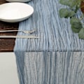Miniatyrbillede 1 af 5: Thanksgiving-bordløber i rustfarvet ostelærred - 13,3 fod Boho-gaze-ostelærred - 160 tommer lang til bryllup, brude- og fødselsdagsfester