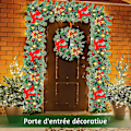 Miniatyrbilde 3 av 5: Julepeis Kunstig Juletrekrans (rosa) 1 stk bd