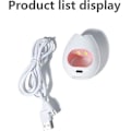 Miniatyrbild 3 av 5: 16W Nageltorkare UV-LED-lampa Bärbar Knapp UV-LED-lampa Nagelkonstverktyg Rosform Nageltorkare för Gellack Manikyr (vit