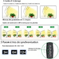 Miniatyrbilde 3 av 5: Innendørs plantelys, 315 LED-er hortikulturelt LED-lys, AUTO - PÅ/AV-timing, 3 hoder fullspektret vekstlys for frøplanter, sukkulenter, orkideer