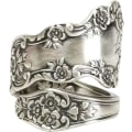 Miniatyrbillede 1 af 4: 925 Sterling Sølv Oxideret Ske Ring Justerbar Ring Smykker Gaver til Kvinder