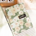 Miniatyrbillede 5 af 5: Dagbog med lås, blomst og sommerfuglejournal, genopfyldelig PU-læderdagbog med lås og nøgle til kvinder piger, B6 hemmelig personlig