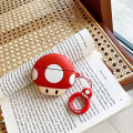 Miniatyrbild 3 av 5: Cartoonfodral för Airpods 2:a/1:a generation, 3D-animerad karaktärdesign i silikon, stöttåligt fodral med nyckelring för Airpods-hörlurar
