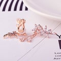 Miniatyrbilde 3 av 4: Clip på øredobber uten hull i ørene Frynser Dangle Tassel Drop Cubic Zirconia Blomst Kvinner Jenter