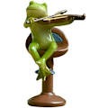 Miniatyrbild 1 av 5: Miniatyrträdgårdsfe groda figurin - helt enkelt glad