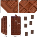 Miniatyrbild 4 av 5: 2 st silikonformar för choklad, separerbara, fyrkantiga, non-stick, återanvändbara, för godis, protein, choklad