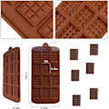 Miniatyrbillede 4 af 5: 2 stk. silikone adskillelige chokoladeforme, silikone firkantede forme, non-stick slik chokoladebar forme, genanvendelige slik protein silikone chokoladeforme