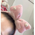 Miniatyrbillede 3 af 4: Sød juletema-hovedbøjle, sød sløjfe-hovedbøjle og rensdyrgevir-hovedbøjle (Pink Ribbon Headband L1)
