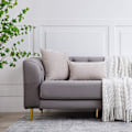 Miniatyrbilde 3 av 5: Nøytrale putetrekk 18x18 tommer sett med 2 solide rustikke bondehus dekorative putetrekk firkantet putetrekk for hjem sofa sofa dekorasjon