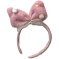 Miniatyrbillede 1 af 4: Sød juletema-hovedbøjle, sød sløjfe-hovedbøjle og rensdyrgevir-hovedbøjle (Pink Ribbon Headband L1)
