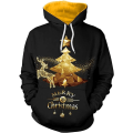 Miniatyrbilde 1 av 3: Herre Langærmet Hoodie Halloween Morsom Crew Neck Genser med Kengurulomme Jul Flerfarget 3D Print Genser Genser（Størrelse：XL） Style14 XL