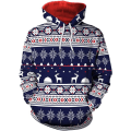 Miniatyrbilde 1 av 3: Herre Langærmet Hoodie Halloween Morsom Crew Neck Genser med Kengurulomme Jul Flerfarget 3D Print Genser Genser (Størrelse: L) Style08 L