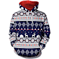Miniatyrbillede 1 af 3: Herre Langærmet Hoodie Halloween Sjov Crew Neck Sweatshirt med Kængurulomme Jul Flerfarvet 3D Print Jumper Sweater（Størrelse：M） Style08 M