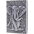 Miniatyrbillede 1 af 5: Læder Journal Skrive Notesbog - Antik Håndlavet Læder Daglig Notesblok Skitsebog, Elefant Gave Til Mænd (Sølv, A6)