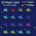 Miniatyrbild 3 av 4: Hologram Controller 3D Nattlampa för Barn, 16 Färger & Fjärrkontroll Dimmer Kontroll Pojke Flicka Videospel Rum Tillbehör som Jul Födelsedagspresent till Barn