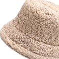Pikkukuva 4 / 5: Talvinen Pehmeä Karvainen Bucket Hat - Tekokarvainen Shearling Kalastajan Hattu Naisille
