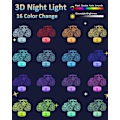 Miniatyrbilde 2 av 4: Hologram-kontroller 3D nattlys for barn, 16 farger og fjernkontroll med dimmerkontroll, tilbehør til gutter og jenters videospillrom, julegave eller bursdagsgave til barn