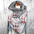 Miniatyrbild 2 av 3: Julhalsduk för kvinnor Mode Vinter Print Knapp Mjuk Casual Varm Halsduk Dam Stora Kashmir Wraps Sjalar