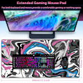 Miniatyrbillede 2 af 3: Gaming Mouse Pad, Canjoy Fluid Pattern Mouse Pad 31.5x15.7inch Stor Udvidet Computer Mouse Mat Keyboard Fuld Skrivebord Mousepad til Gaming, Kontor, Hjem
