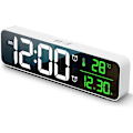 Miniatyrbillede 1 af 4: Digitalt stort display vækkeur til stue soveværelse indretning LED elektronisk dato temp display væg elektriske ure automatisk lysstyrke dæmper