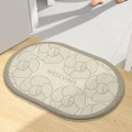 Miniatyrbillede 2 af 2: Husholdningsbadeværelse absorberende gulvmåtte, 60X90cm, badeværelse indgangsskridsikker måtte, toilet indgangsfodmåtte, soveværelse badeværelse tæppe, brun Coffee 60*90cm