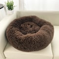 Miniatyrbillede 3 af 10: Queta Katteseng, Smuk Dyreseng, Lille Hundebed Kæledyrseng Blød Rund Kattesoveseng (50cm) coffee Diameter 50 cm