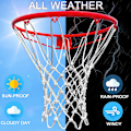 Miniatyrbillede 2 af 4: 10 stk. Basketball Net Udendørs, Professionel Heavy Duty Basketball Net Udskiftning, All Weather Anti Whip, Velegnet 12 Loops Basketball Kurv