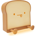 Miniatyrbillede 1 af 5: Toast Brød Natlys, Blød LED Toast Lampe med Sød Ansigt der Altid Smiler, Soveværelse Bordlamper Graduation Gaveideer