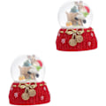 Miniatyrbilde 1 av 5: 2 stk. julekrystallkule jule snøkuler glassdekor krystallgaver julekrystallkule snøkule juleferie krystallkuledekor