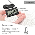 Miniatyrbild 2 av 5: Mini Digital LCD Termometer Temperatur Med Temperaturgivare Sensor Testare För Kylskåp Frysar Akvarium (2x Svart 2x Vit)
