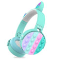 Pikkukuva 2 / 5: Bluetooth On-ear -kuulokkeet Pop-kuplilla, Silikoni Pop Fidget Lelu Sininen