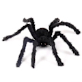 Miniatyrbillede 5 af 5: Edderkoppespindlys med plys-edderkop til Halloween-dekorationer, 60 LED (varm hvid) (1 stk)