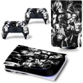 Miniatyrbilde 1 av 2: Hudstikker for PS5 Disc Edition-konsoll og trådløse kontrollere, full beskyttende hudsett vinylklistremerkeomslag for PS5 Disc Edition (svart)