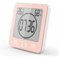 Miniatyrbild 1 av 5: Vattentät badrumsklocka termometer hygrometer 8 tum vattentät pekskärm (rosa
