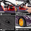 Pikkukuva 5 / 5: 1:24 Simulaatio Pagani Seosauto Malli Ääni ja Valo Veto Takaisin Urheiluauto Die Casting Seoslelu Poika Kokoelma Koriste Lahja