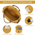 Pikkukuva 3 / 5: Naisten kangaskassi 14 tuuman suuri crossbody-kassi, jossa on useita taskuja, kangaskassi, olkalaukku, työlaukut