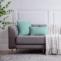 Miniatyrbilde 3 av 5: Mykegrønn korsryggputetrekk 12x20 tommer, sett med 2 solide rustikke pynteputer til hjemmets sofa- og sofadekorasjon