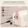 Pikkukuva 4 / 5: Retro-kannettava langaton Bluetooth-kaiutin herätyskellolla, äänenvoimakkuus Bluetooth 5.0, tukee TF-korttia U-levyä AUX-keittiöön makuuhuoneeseen, kotiin ja ulkotiloihin (valkoinen)