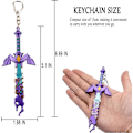 Miniatyrbillede 3 af 5: Nedbrudt Master Sword nøglering - Nyeste, nøglering til mænd og kvinder The Legend of Zelda Tears of the Kingdom Master's Sword nøgle, 13 cm