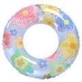 Miniatyrbilde 1 av 4: Oppblåsbar badering for barn, badering poolbøye, retrostripet PVC oppblåsbar bøye poolbøye Flowers (blue) Suitable for 5-9 years old