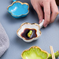 Miniatyrbilde 4 av 4: Multifunksjonelle sauseskåler for dipping, keramiske dipskåler, små dipskåler, spisepinneholdere - svart - 11x7x2,3 cm