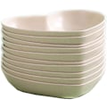 Miniatyrbillede 1 af 4: 10 stk. Hjerteformede middagstallerkener, middagsstel, tallerkener, 6 tommer madtallerken, underkopper, bakke, frugt, snacks skåle, BPA-fri (Beige)