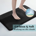 Miniatyrbilde 3 av 5: Ultraabsorberende og sklisikker memory foam, maskinvaskbar, myke fløyelsbadematter, enklere å tørke for baderomsgulv (17\"×24\"）